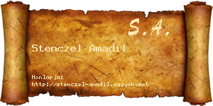 Stenczel Amadil névjegykártya